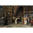 thumbnail image 2 of José Jiménez y Aranda 18x13 Gold Ornate Wood Frame and Double Matted Museum Art Print Titled - Penitents in the Lower Basilica of Assisi (1874), 2 of 4