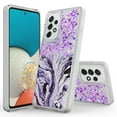thumbnail image 1 of Samsung Galaxy A33 5G Case, Rosebono Hybrid Bling Glitter Sparkle Epoxy Graphic Marble Colorful Silicone Skin Cover Armor Case for Samsung Galaxy A33 5G (Purple), 1 of 6