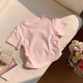 thumbnail image 4 of Amidoa Girls 2 Piece Outfits Summer Clothes Short Sleeve Cotton T-Shirt and Casual Shorts Kids Clothing Sets Black Size 4T, 4 of 7