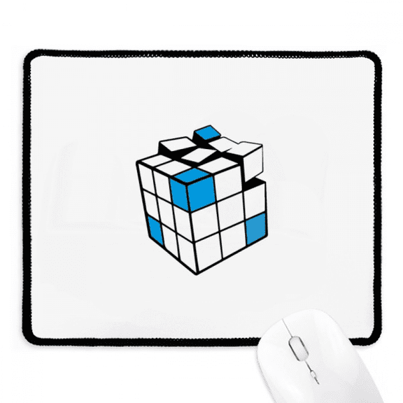 Magic Cube Color Toy Art Deco Fashion Mousepad Stitched Edge Mat Rubber Gang Pad
