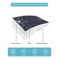 thumbnail image 5 of Navy Blue Queen Size Down Alternative Comforter, Lightweight Comforter Quilt Bedding Set with Pillow Shams Spring Flora All Seasons Bed Comforter Duvet Insert 90"x96", 5 of 7