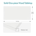 thumbnail image 6 of Kaboon 43x23.62 inch Universal Table Top, 1 inch Thick, White, 6 of 7