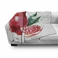 thumbnail image 3 of Fruit Soft Flannel Fleece Blanket, Pomegranate Hand Drawn Watercolor Style Paint Yummy Juicy Winter Taste Art, Cozy Plush for Indoor and Outdoor Use, 50" x 70", Magenta Forest Green, by Ambesonne, 3 of 6