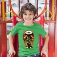 thumbnail image 3 of Tee Hunt Skeleton Rider Youth T-Shirt Route 66 Chopper Biker from Hell Outlaw Kids, Green, Medium, 3 of 5