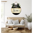 thumbnail image 4 of Love Sign Front for Door Decoration, 12 in Round Wood Wreaths Wall Hanging Outdoor, Farmhouse, Porch, for Spring Summer Fall All Seasons Holiday Christmas, 4 of 5