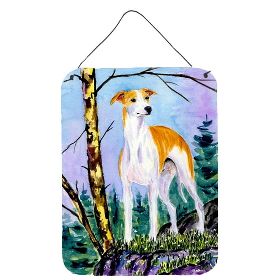 Caroline's Treasures SS8662DS1216 Whippet Wall or Door Hanging Prints, 12x16, multicolor