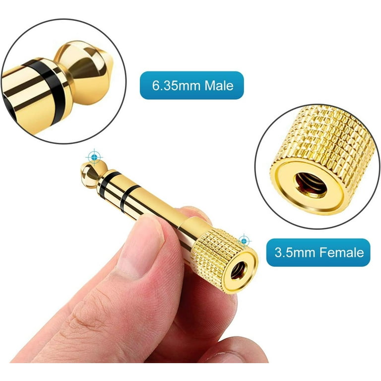 Headphone Jack Adapter 6.35mm 1 4Inch Male to 3.5mm 1 8 Inch