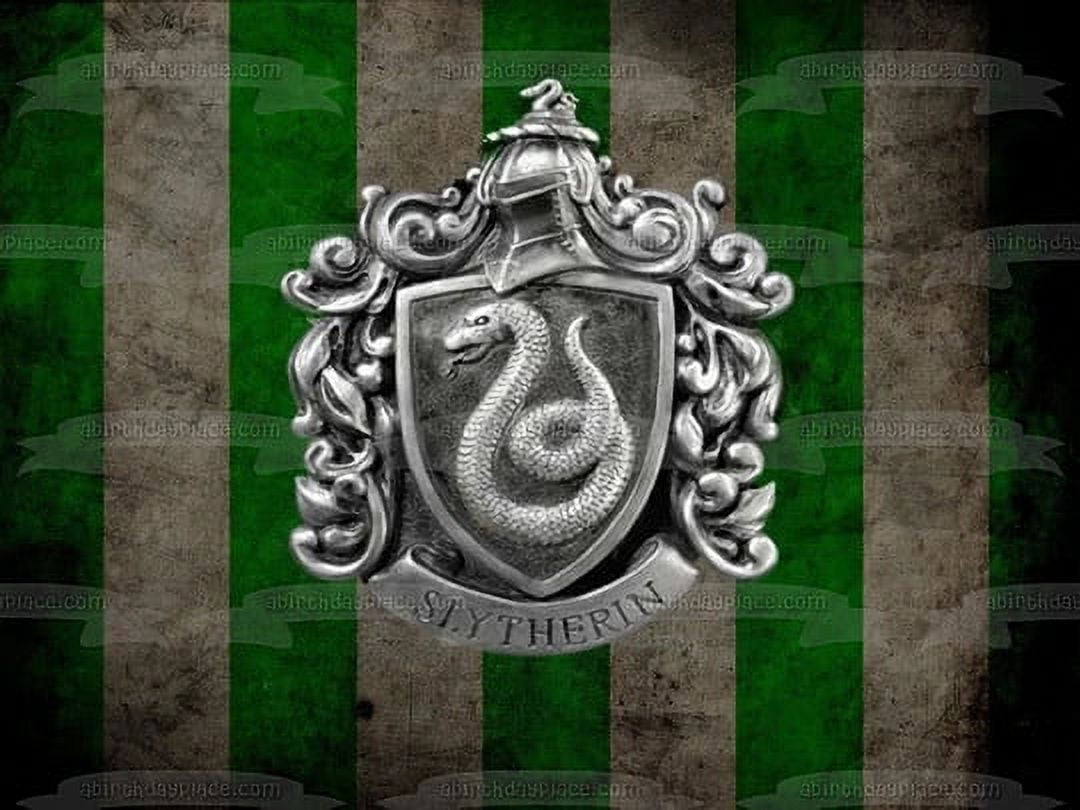 Harry Potter House Slytherin Crest Edible Cake Topper Image ABPID04670 – A  Birthday Place