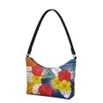 thumbnail image 2 of Eheartsgir Zipper Closure Underarm Shoulder Bag for Shopping, Tropical Hibiscus Large Capacity Crescent Handbag PU Leather Shoulder Bags for Women, 2 of 8