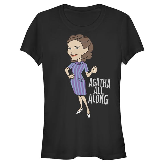 Junior's Marvel WandaVison Always Agatha Graphic Tee Black 2X Large