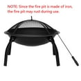 thumbnail image 2 of Fire Pit for Outside, 22" Foldable Outdoor Round Metal Fire Pit, Wood Burning BBQ Grill Fire Pit Bowl with Spark Screen/Poker, Patio Garden Bonfire Fire Pit for Camping, Heating, Picnic, L6229, 2 of 9