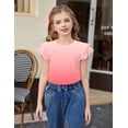 thumbnail image 3 of Arshiner Girls Summer Blouse Ruffle Short Sleeve Pleated Crewneck Casual Tops Tees Blouses, 3 of 6