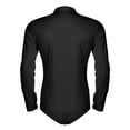 thumbnail image 7 of Aiihoo Men's Modern Latin Dance Bowtie Shirt Top One Piece Long Sleeve Zip Up Bodysuit Romper Dancewear Black XL, 7 of 7