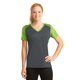 thumbnail image 1 of CAMISETA SPORT-TEK CamoHex Colorblock con cuello en V para mujer F20 deporte-tek  LST371, 1 of 1