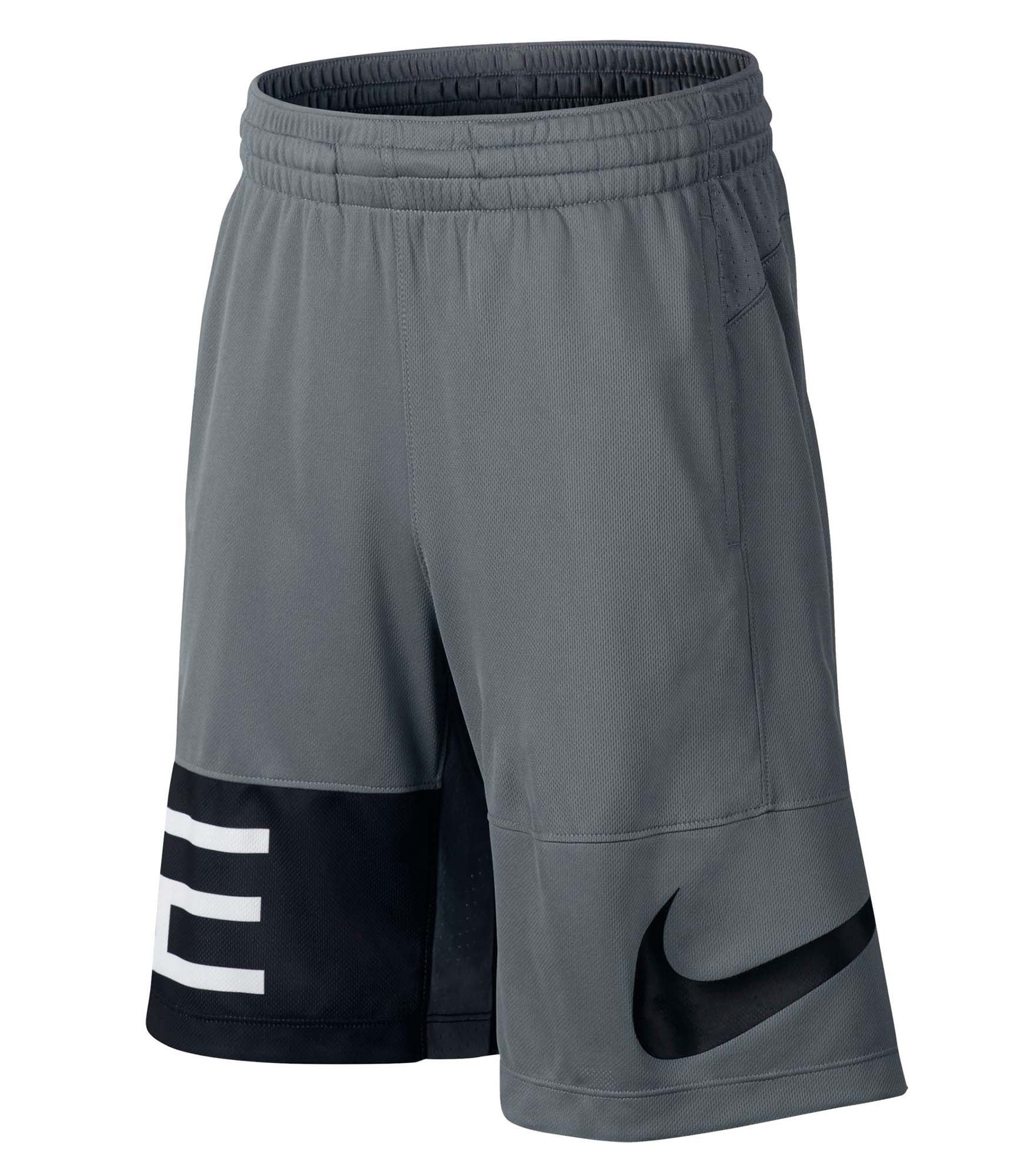 Nike - Nike Big Boys' (8-20) Elite Seasonal Basketball Shorts-Cool Grey ...