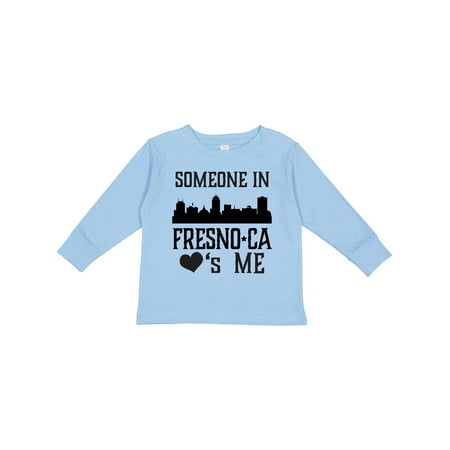 

Inktastic Fresno California Someone Loves Me Skyline Boys or Girls Long Sleeve Toddler T-Shirt