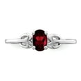thumbnail image 2 of 925 Sterling Silver Polished Garnet Ring Size 5 2mm Wide - .59 cwt -  Jewelry Gift for Mom, 2 of 5