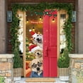 thumbnail image 3 of Djunllk Christmas Door Cover Door Hanging Banner Winter Banner Photo Background Door Decoration New Year Home Party Decoration Supplies, Christmas Decorations, 78.7 x 35.4, 3 of 6