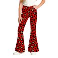 thumbnail image 5 of Kids Girls School Uniform Flare Pants Dress Bottoms Leopard Lightweight Kids Pants Girls Trousers 9-10T, 5 of 6