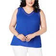thumbnail image 1 of INC Illusion Tank Blusa sin mangas para mujer, azul, 3X, 1 of 1
