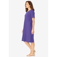 thumbnail image 3 of Woman Within Plus Size Perfect Short-Sleeve Crewneck Tee Dress, 3 of 6