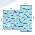 thumbnail image 3 of Wildkin Day2Day Nap Mat for Toddler Boys and Girls, Daycare and Preschool, Roll-up Design (Shark Attack Blue), 3 of 7