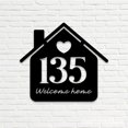 thumbnail image 4 of Craftnamesign Love House Number Metal Wall Art LED Light, Address Sign, Address Stainless Porch, 4 of 5
