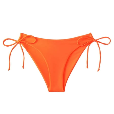Xiangyun Womens Swim Shorts Bathing Suit Bottoms for Women Womens Bikini Bottoms Women String Tie Side Bikini Bottoms Moderate Coverage Swimsuit Bottom Waist Bathing Suit Orange XL