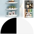 thumbnail image 4 of 1 Pc No Drill Corner Floating Wall Shelf Adhesive Mount Space Saving Sturdy Organizer for Kitchen Bathroom Living Room Bedroom 20x20cm, Multicolor, 4 of 5