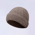 thumbnail image 4 of Knit Cuffed Cap CQXIDFH Women Baggy Crochet Beret, Soft Knitted Winter Beanie, Warm Casual Ski Fashion Headwear, Hair Accessories (Khaki, One Size), 4 of 5
