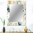 thumbnail image 1 of Designart "Soft Neutral Reverie" Floral Wall Mirror, Printed White Wall Mirror, Traditional Bathroom Wall Mirror, Decorative Floral Mirror - 30x40 Inch, 1 of 5
