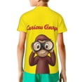 thumbnail image 2 of Curious George Kids Tshirt Short Sleeve Crewneck T-Shirts Boys Girls 3D Cartoon Casual Shirts, 2 of 5