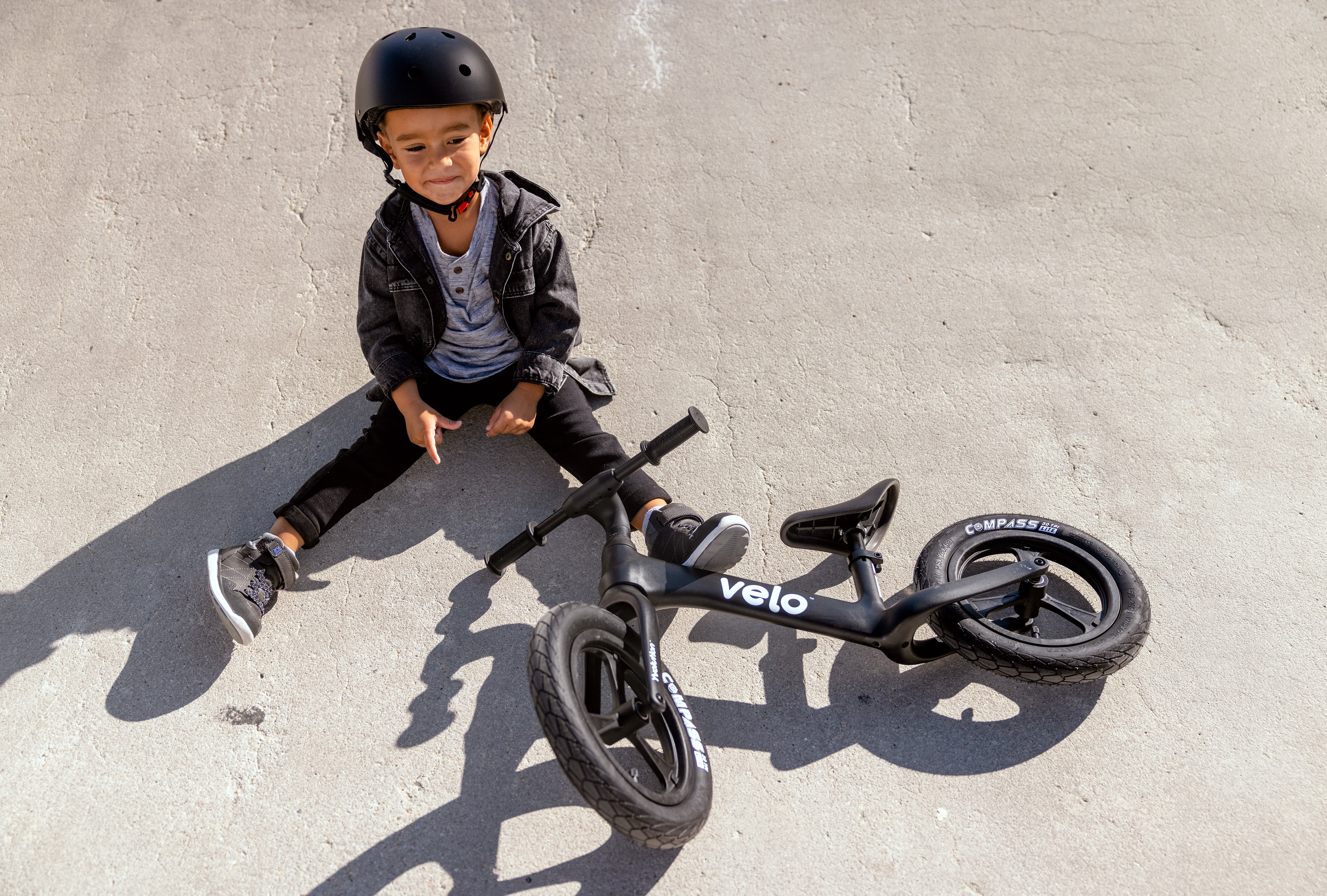 Yvolution Y Velo Pro Kids Balance Bike - Black, Unisex