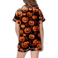 thumbnail image 5 of Leey-World Girls Halloween Pajamas Girls Pajamas Set Soft Short Sleeve Sleepwear Button-Down Pjs Set Girls Pajamas Nightwear Loungewear Pjs for Girls 2T 3T 4T 5T 6T 7T 8T, 5 of 5