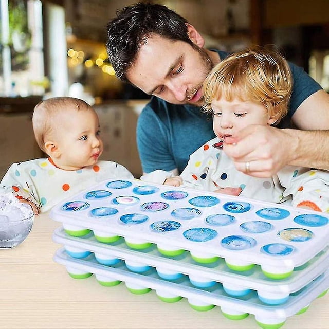 Silic Ice Cube Mold 4 Pieces, Ice Cube Mold With Lid Clip Ice Tray Ice Cube, Bpa-, Ice Cube Container Ice Cube Tray