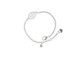 thumbnail image 2 of Delight Jewelry Silvertone Mini September - Blue Crystal Heart - Silvertone Leaf Delicate Bracelet, 6.25+1.75", 2 of 4