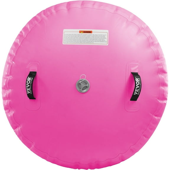 STAWAY Inflatable Air Mat - Round Tumble Track with Electric Pump for Gymnastics, Cheerleading, Yoga, Home & Beach - Pink 600x1230mm