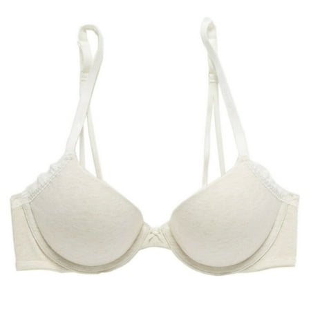 New AERIE American Eagle Real Happy Demi Push Up Bra, Heather Frost, Sz 36C, 8940-3