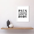 thumbnail image 2 of Exercise Decor Pain Is Weakness Leaving The Body Inspirational Gym Decor Wall Art Art Print Framed Poster Wall Decor 12x16 inch, 2 of 5