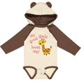 thumbnail image 3 of Inktastic My Great Uncle Loves Me- Cute Giraffe Boys or Girls Long Sleeve Baby Bodysuit, 3 of 5