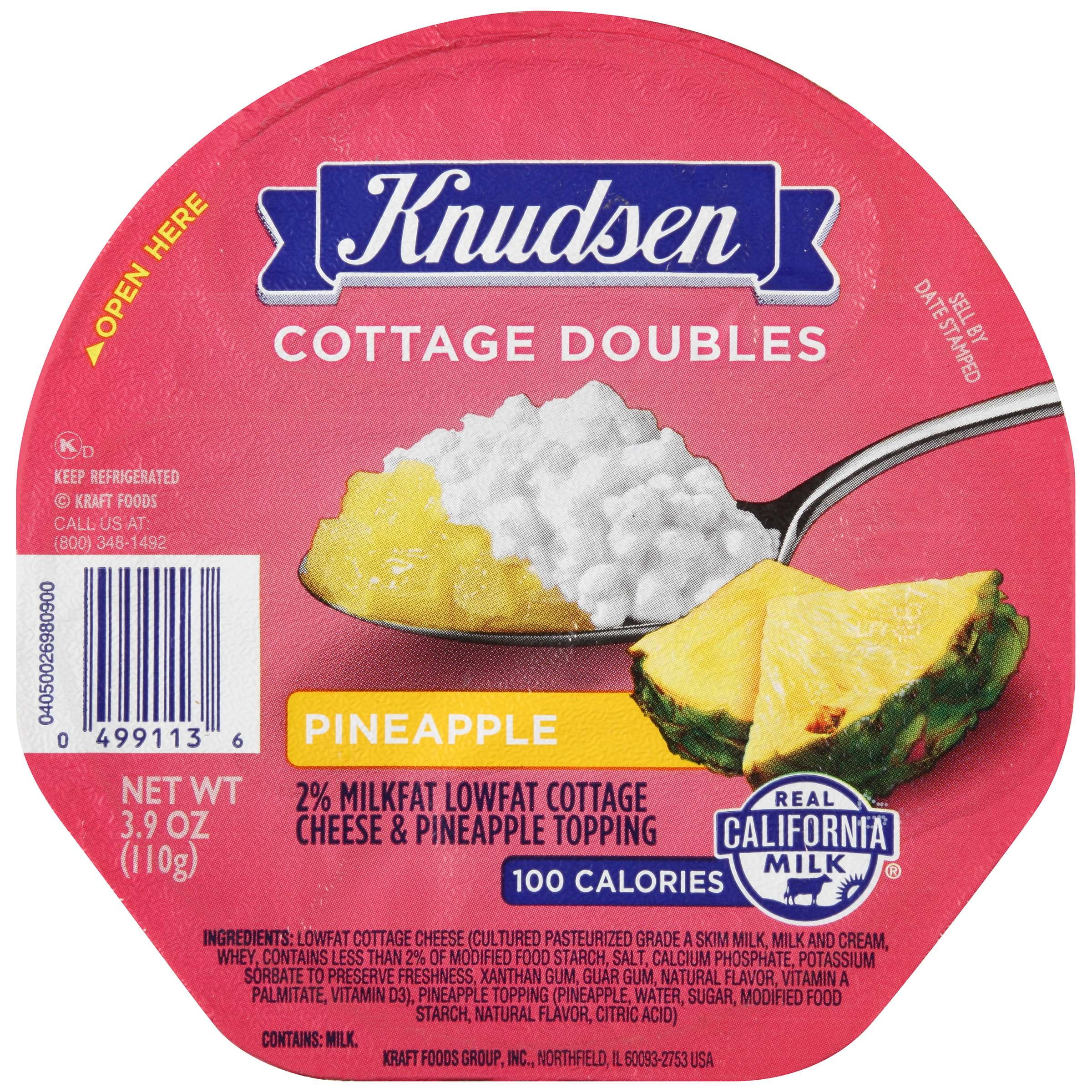 Knudsen Cottage Doubles Cottage Cheese Pineapple Topping 3 9 Oz