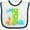 White and Navy, variant on Inktastic Dinosaur First Birthday Party Boys or Girls Baby Bib