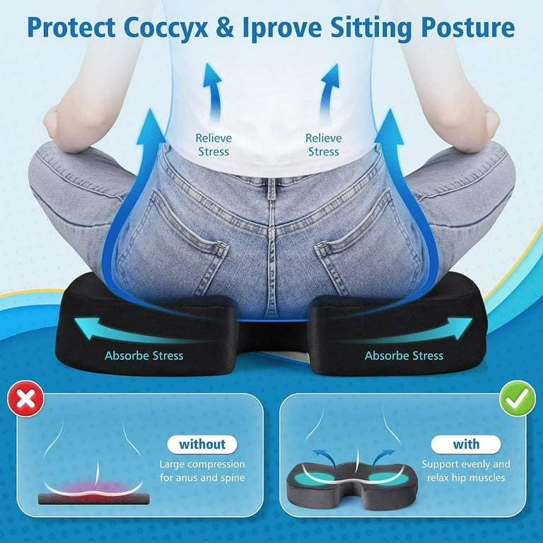 Relax in Comfort: ComfiLife Gel & Memory Foam Seat Cushion for Tailbone  Pain Relief