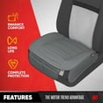 thumbnail image 2 of Fundas de asiento Motor Trend de piel sintética para coche, 2 unidades, color gris, 2 of 8