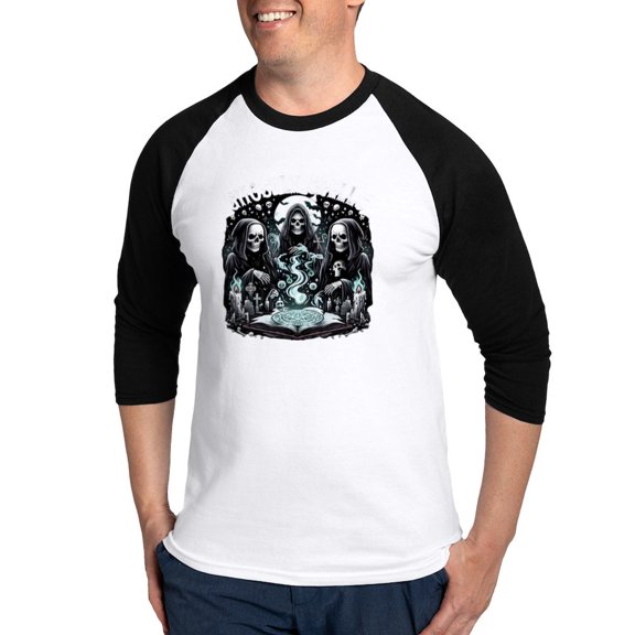 CafePress - Ghostly Spells - Cotton Baseball Jersey, 3/4 Raglan Sleeve Shirt