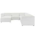 thumbnail image 3 of Sectional Sofa Set, Faux Vegan Leather, White, Modern Contemporary Urban Design, Living Lounge Room Hotel Lobby Hospitality, 3 of 10