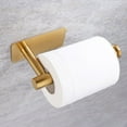 thumbnail image 2 of Soporte de papel adhesivo de acero inoxidable, soporte blanco y negro de Oro pulido, cocina, baño, papel higiénico, rollo de toalla, estante para colgar pañuelos, 2 of 5
