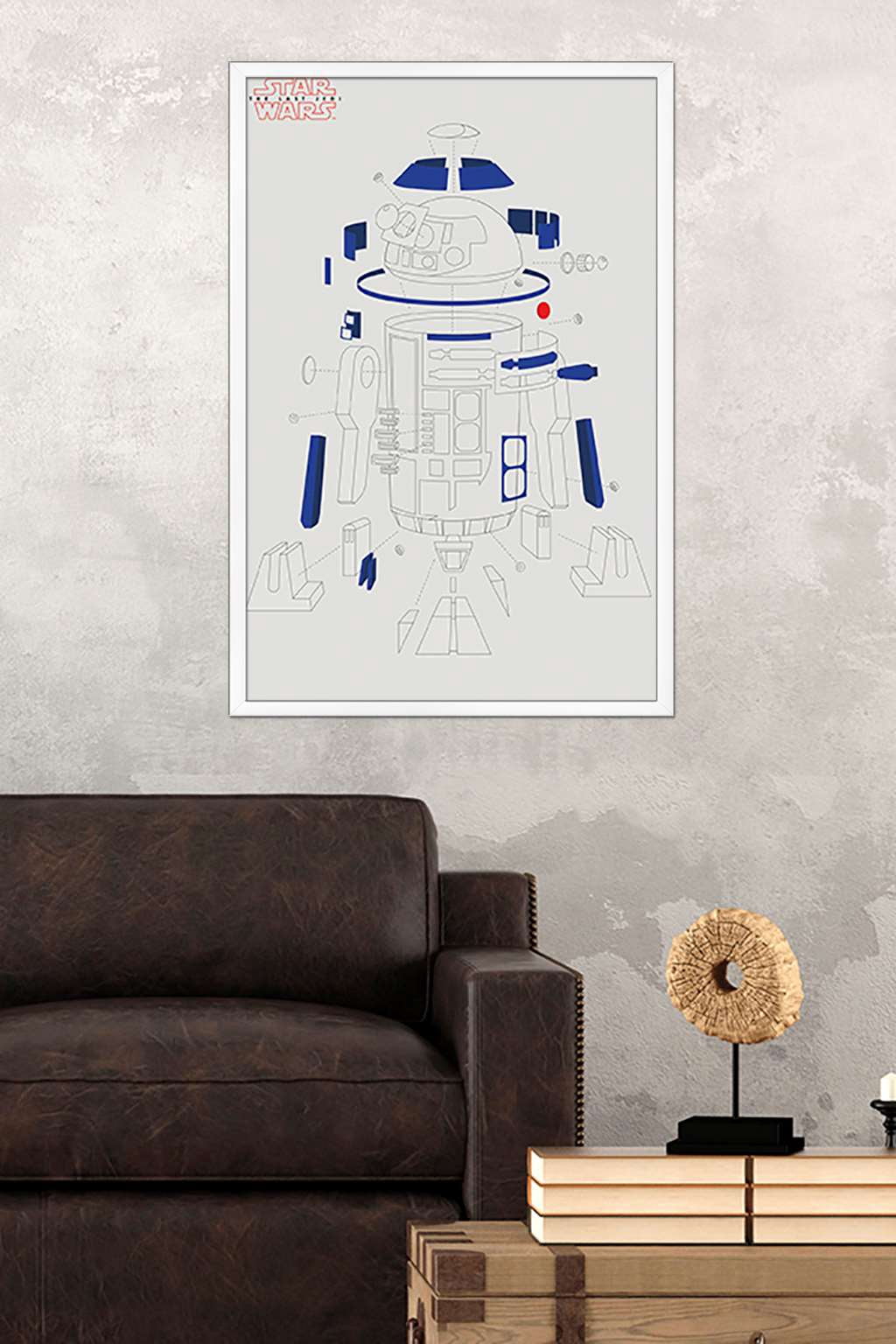Star Wars: The Last Jedi - R2 Blowout Wall Poster, 22.375" x 34", Framed