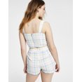 thumbnail image 3 of Bar III Women's Sweetheart Neckline Plaid Crop Top Melody Plaid Size 4, 3 of 3