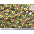 thumbnail image 3 of Soimoi Viscose Chiffon Fabric Triangle,Floral & Monstera Leaves Decor Fabric Printed Yard 42 Inch Wide, 3 of 3